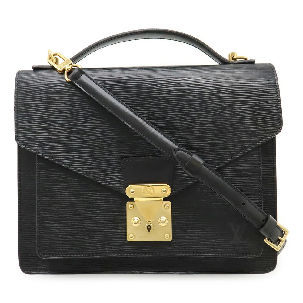 LOUIS VUITTON Epi Monceau Shoulder Bag Handbag Shoulder Noir Black Key